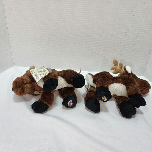 Two Ganz Webkinz 9" Reindeer Plush Stuffed Animal One w. Unused Code HM137 - Picture 6 of 9